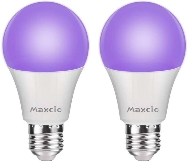 ZVD - 2er-Pack 385–400 nm 9 w UV-Violett-Glühbirnen mit transparenter Kunststoffabdeckung – fluoreszierende Dekoration f...