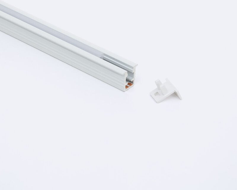 Aluminiumprofil Einbau 2m für LED Streifen bis 6 mm Weiß 2 m Weiß transluzent