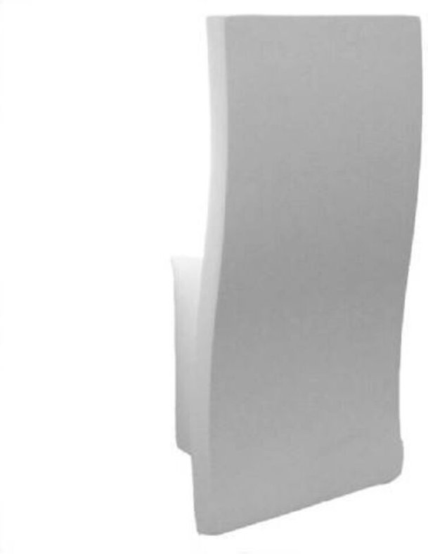 Trade Shop - gewellte rechteckige wandleuchte aus gips, lackierbar, E14-ANSCHLUSS GS-E86 -