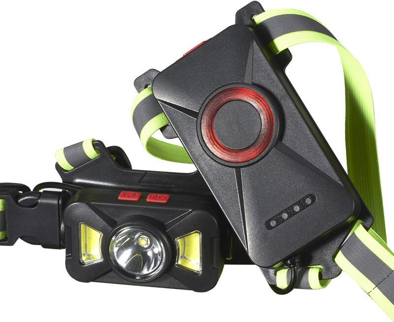 Rapanda - LED-Brustlampe mit reflektierenden Riemen, 3 Modi, über usb wiederaufladbar, wasserdicht, Hintergrundbeleuchtu...