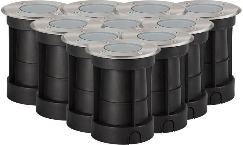 Set mit 10 Einbaustrahlern IP67 canyon pro edelstahl 304 GU10 + automatischer Anschluss