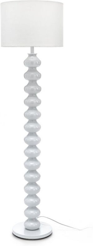 Moderne Stehlampe aus weißem Metall und Stoff 170h Berlin