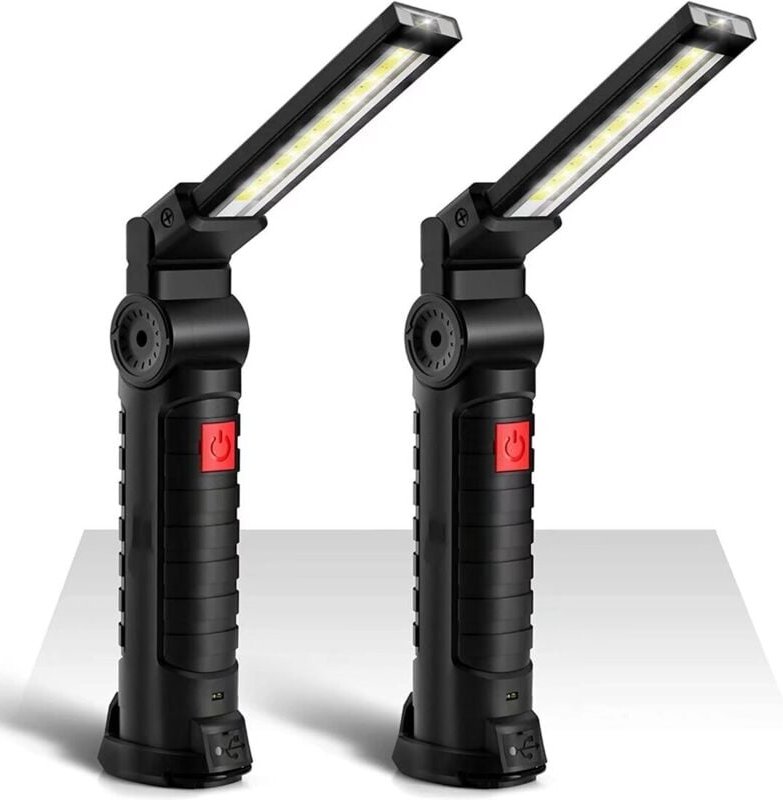 Thumbnail - Ugreat - Stück COB-LED-Handarbeitsleuchte, 800 lm, ultrahell, über usb wiederaufladbar, tragbare Inspektionslampe mit Ma...