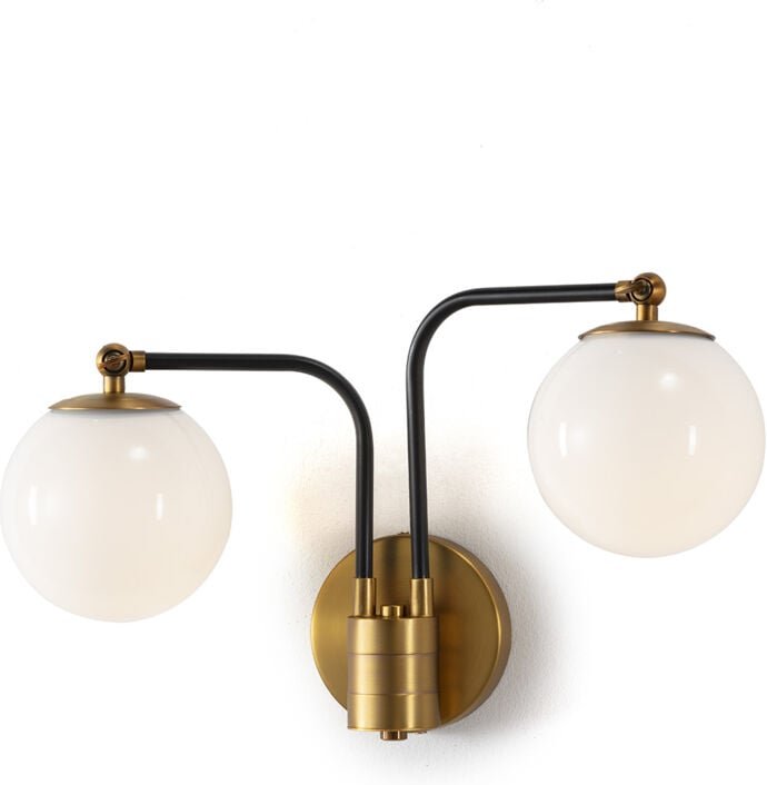 Wandleuchte 50X18X29 Weißer Kristall/Goldenes Metall