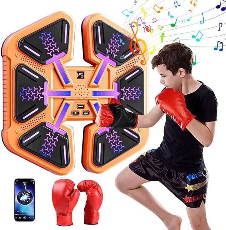 Musik Boxmaschine, Smart Musik Boxmaschine mit LED-Licht, Bluetooth & Einstellbare Geschwindigkeit, Zählmodus, Boxmaschi...