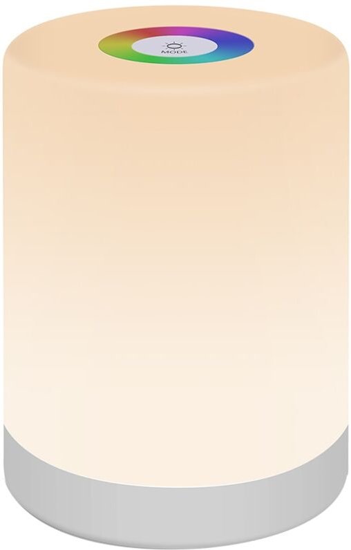 Nachtlicht, rgb, 7 Farben, 4 Beleuchtungsmodi, Touch-Steuerung, dimmbar, 1200-mAh-Akku, tragbar, usb, Weiß