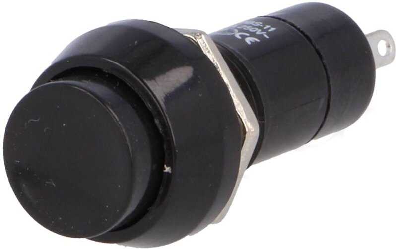 Runder Leerlauftaster 12mm SCHWARZ