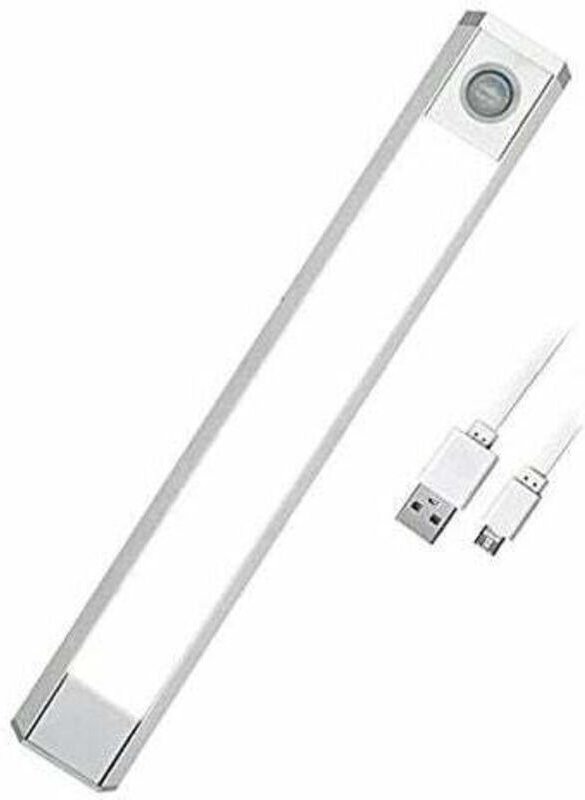 Bewegungsmelder-Innenleuchte mit 3 wechselnden Farben, Nachtlicht mit USB-Akku, 60 LEDs, für Schränke, Treppen, Küchen, ...