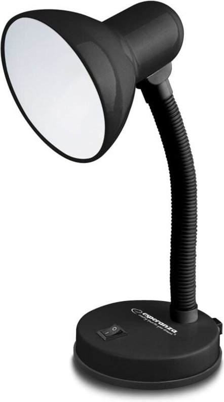 Esperanza schreibtischlampe e27 vega schwarz