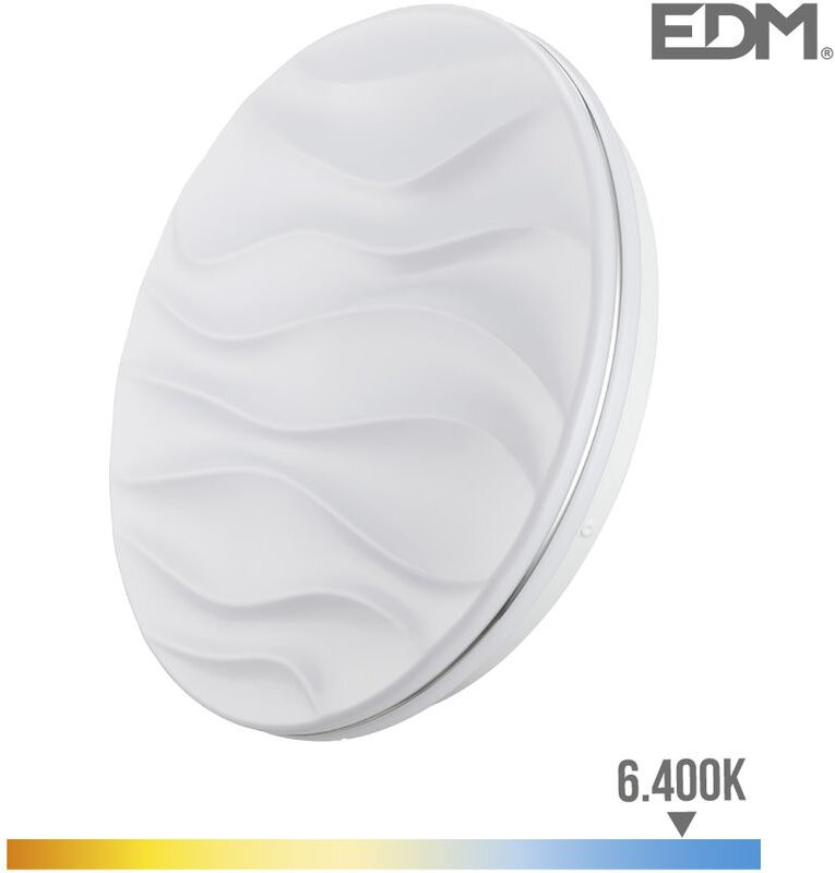 EDM - Wandleuchte super led anbauleuchte 24w 2490lm 6500k ø38x7cm modell desert