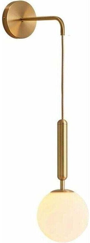 Moderne E27-Glaskugel-Wandlampe, nordische minimalistische Innenbeleuchtungs-Wandleuchte, geeignet für Schlafzimmer, Woh...