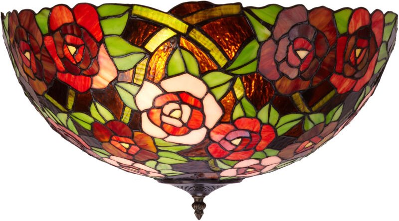 An der Decke befestigte Deckenleuchte mit Bildschirm mit 45 cm Durchmesser der New York-Serie