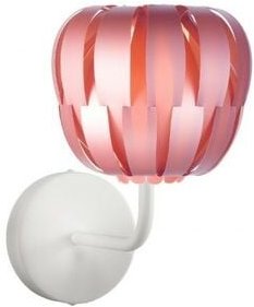 Rosa Metallwandlampe aus Metall Cm. 19 x 25 x 26 Uhr