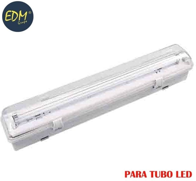 EDM - Wasserdichter Streifen für 1 LED-Röhre 18w (eq 1x36w) 123cm ip44
