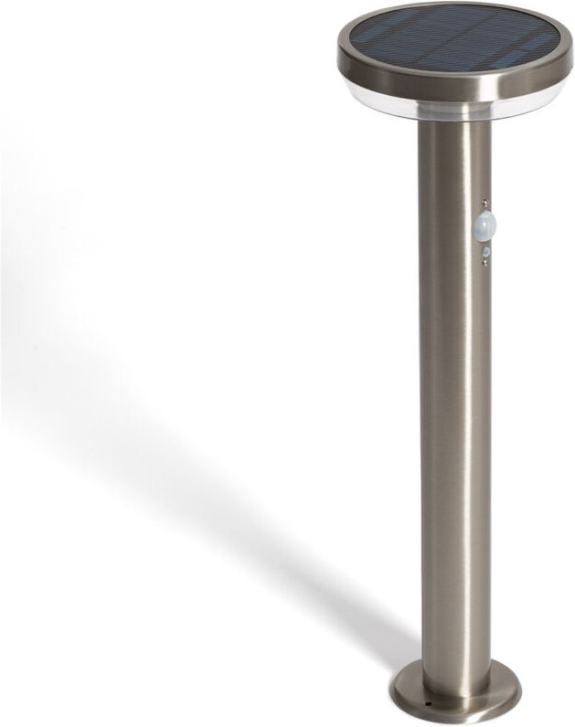 LED Bodenstehleuchte Außen Solar 5W 50cm Aluminium mit Bewegungssensor Barton Silber