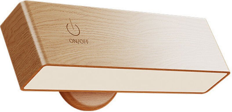 Wandleuchte aus Holz für den Innenbereich, kabellose USB-Ladefunktion, Helligkeitsregulierung, Schlafzimmerlampe, Nachtt...