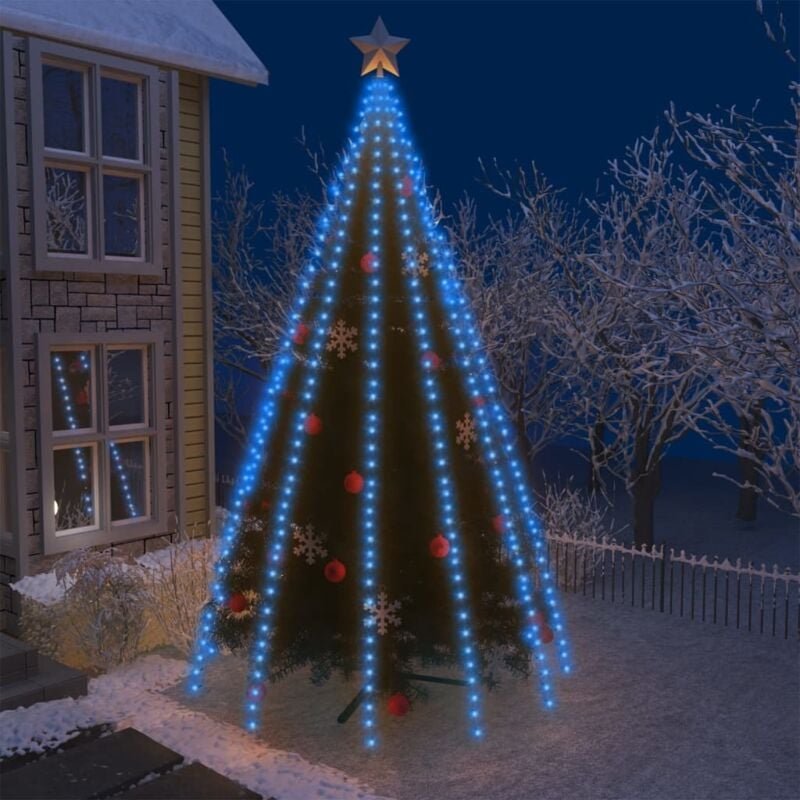 Weihnachtsbaum-Beleuchtung 500 LEDs Blau 500 cm Vidaxl
