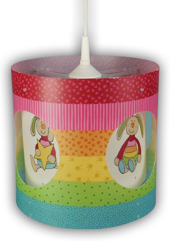 Thumbnail - Kinderzimmer Deckenleuchte Lampenschirm drehend Motiv Rabbit – tolle Lichteffeke