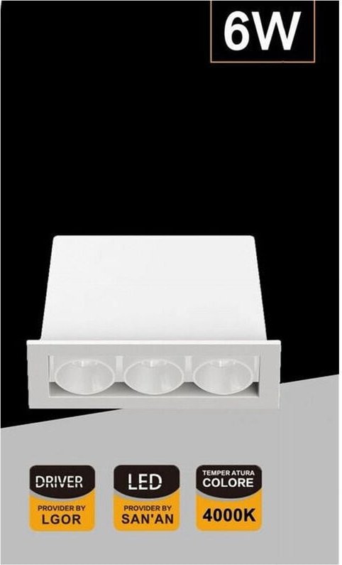 Thumbnail - Trade Shop Traesio - Trade Shop - light 6WATT light 3000K 6000K 4000K modern XTD-3-B led rechtwertig -