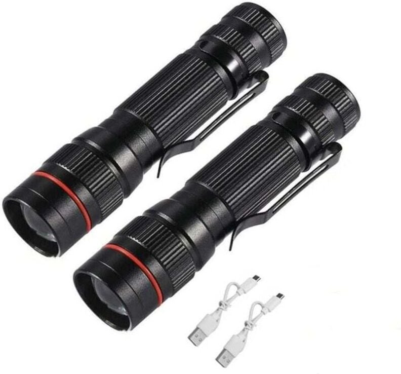 LED-Taschenlampen, wiederaufladbare taktische Taschenlampen, hohe Lumenleistung, superhell, Mini-Taschenlampe, 3 Modi, t...