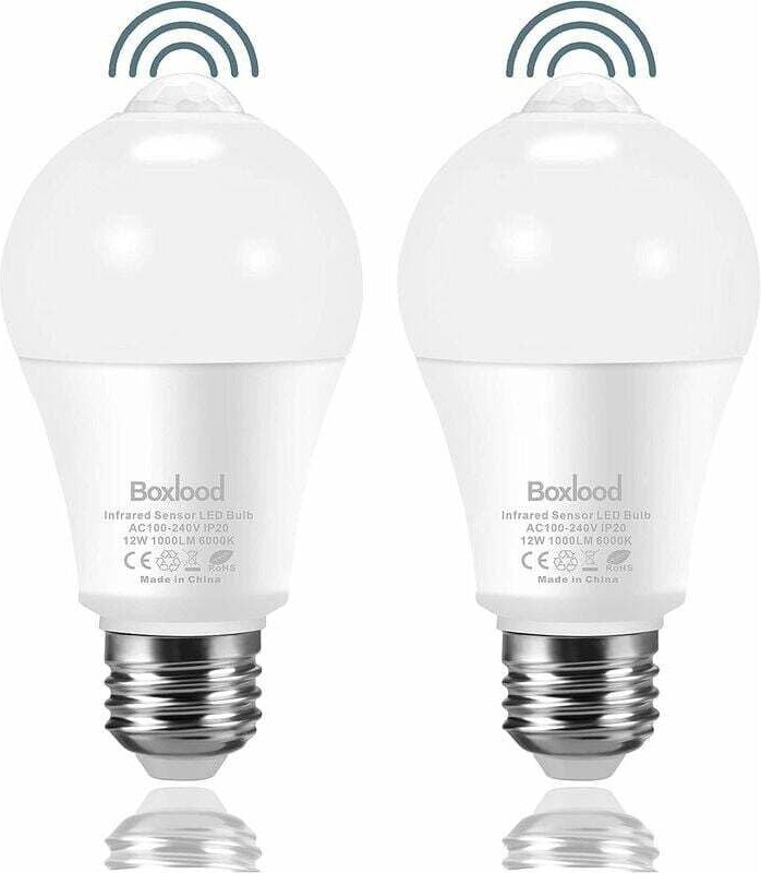 Gabrielle - LED-Glühbirne mit PIR-Bewegungsmelder, E27-Schraubsockel, 12 w, 1000 Lumen (entspricht 100 Watt), 220 v, 650...