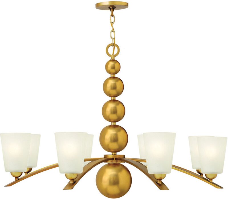 Elstead Zelda - 8 leichte mehrarmige Kronleuchter Vintage Messing Finish, E27