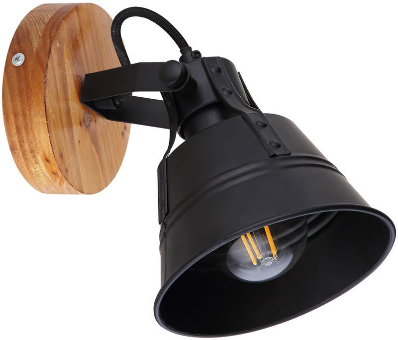 Wand Spot Leuchte Filament verstellbar Wohn Zimmer Beleuchtung Strahler Lampe schwarz im Set inkl. led Leuchtmittel