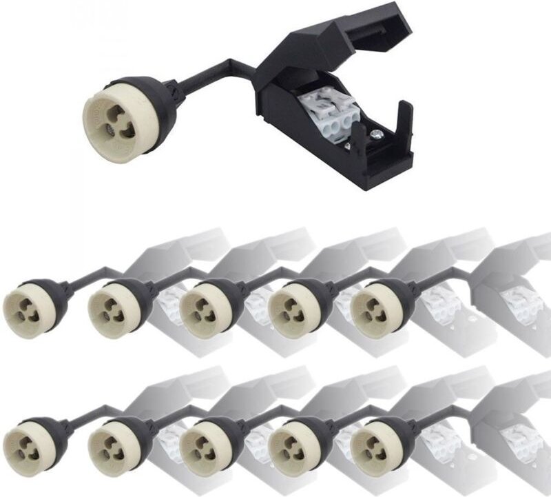 Los von 10 Lampenfassungen GU10 Ceramic Automatic 230V