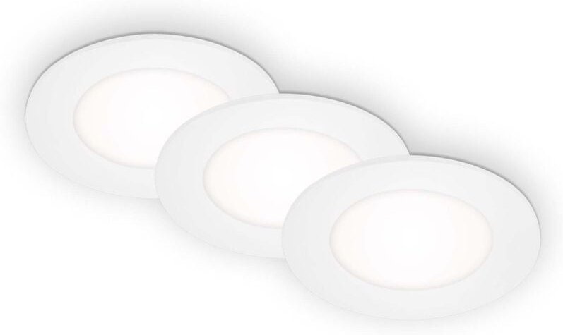Briloner - led Einbauleuchten Einbaulampe 3er Set 3W weiß Kunststoff Ø8,6cm
