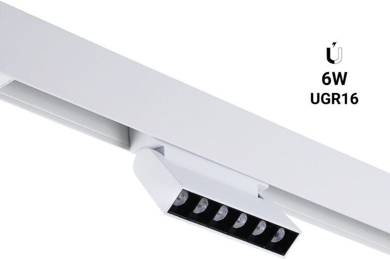 Barcelona Led - Schwenkbare LED-Schienenleuchte für Magnetschiene 48V - 6W -