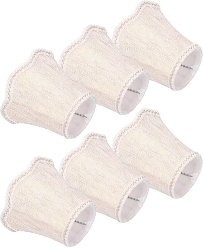 Goldene Heimdekoration, 6-teiliges Set strapazierfähiger Lampenschirme aus seidigem Stoff für Schlafzimmer und Flure