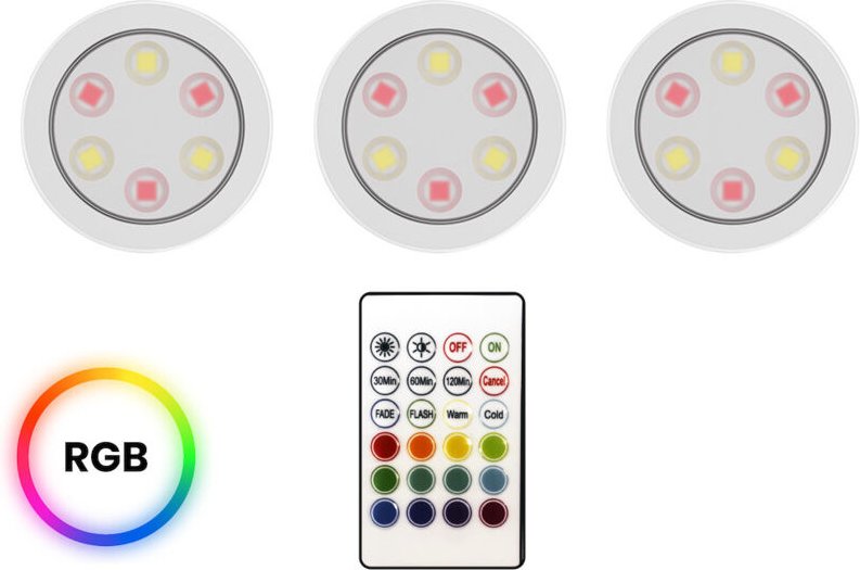 Jojo RGB Unterschrankleuchte + 3000/6000K 3er-Pack