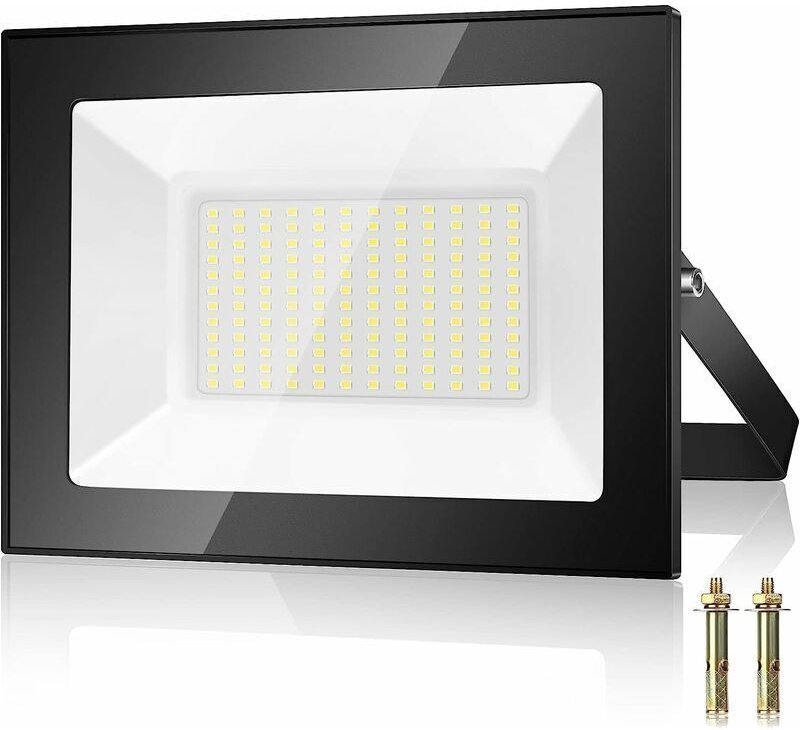 100 W LED-Flutlicht für den Außenbereich, 10000 lm, 7000 K, LED-Außenstrahler, 144 Chips, IP67, wasserdicht, kaltweiße L...