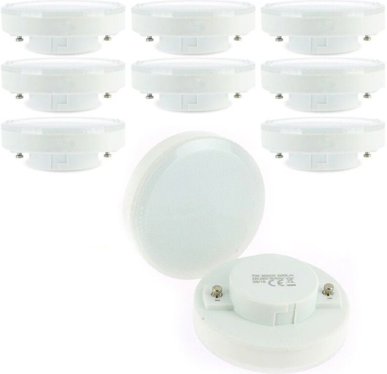 Los mit 10 LED-Lampen GX53 7W Äq. 50W Farbtemperatur: 4000K neutralweiß