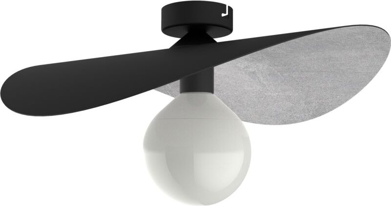 Lumicom - piuma plafoniera nero foglia