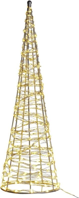 Outdoor Weihnachtsbeleuchtung led Tannenbaum Silber Eisen 57 cm mit Stromanschluss Weihnachtsdeko für Innen Außen