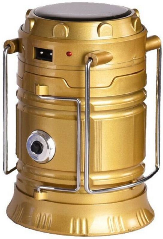 Tragbare Campinglampe, goldfarben, 9 x 9 x 13,5 cm, 1 Stück, wiederaufladbar, wasserdicht, Wanderlaterne, Campinglampe f...