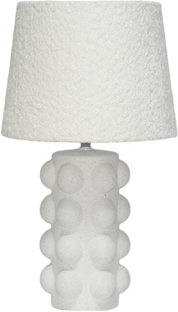 sweeek - Indoor Tischlampe aus Keramik und Bouclé H 45 cm