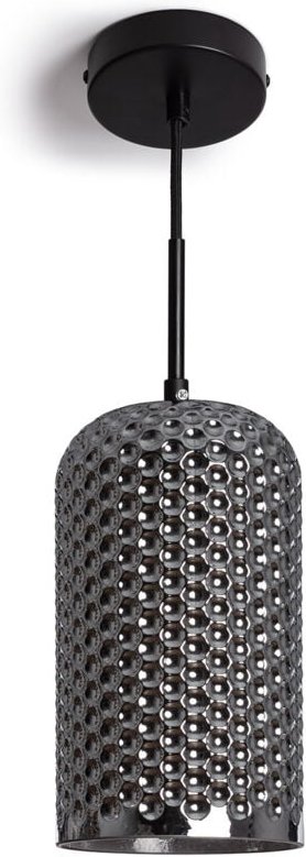 Pendelleuchte Metall und Glas Large Bernie Rauchgrau