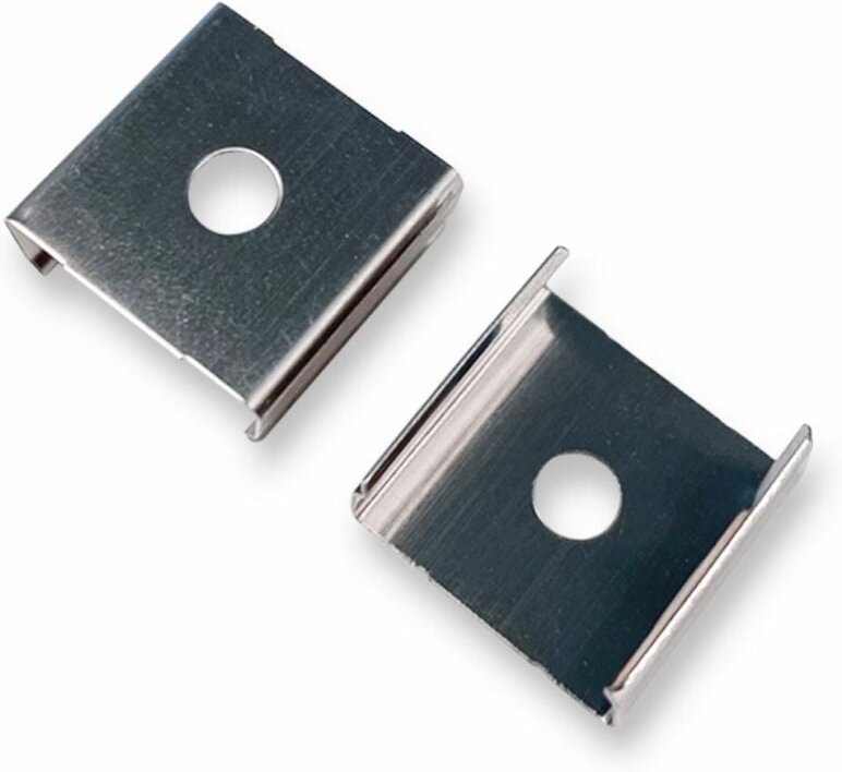 1 Paar Montageclips Halter für Aufbau U-Profil 14 x 7mm (4283, 4598)