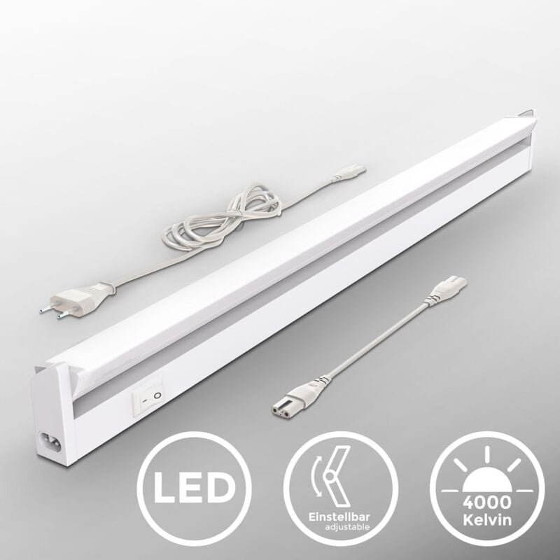 Unterbauleuchte - 8,5W, 1000lm, LED, Schalter, Stecker, neutralweiß, weiß