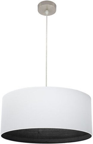 Fabrilamp - Tatiana Pendelleuchte 1xe27 Nickel/weiß-mad.schwarz Regx50x50 Cm