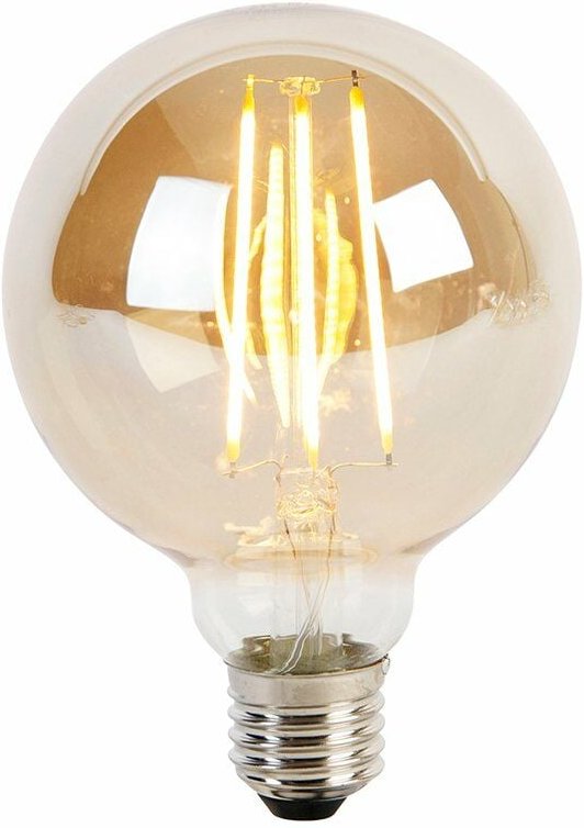 Luedd - E27 3-stufig dimmbare LED-Glühbirne G95 Goldglas 5W 380lm 2200K