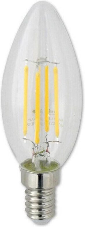 Trade Shop Traesio - Trade Shop - led -Filamentbirne E14 4W Candela kaltes Naturlicht heißes Licht 440 lm C35T -
