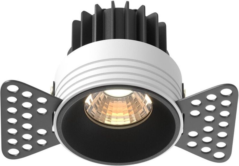 Maytoni Round Randloses Einbau-Downlight Schwarz 3000K 480lm