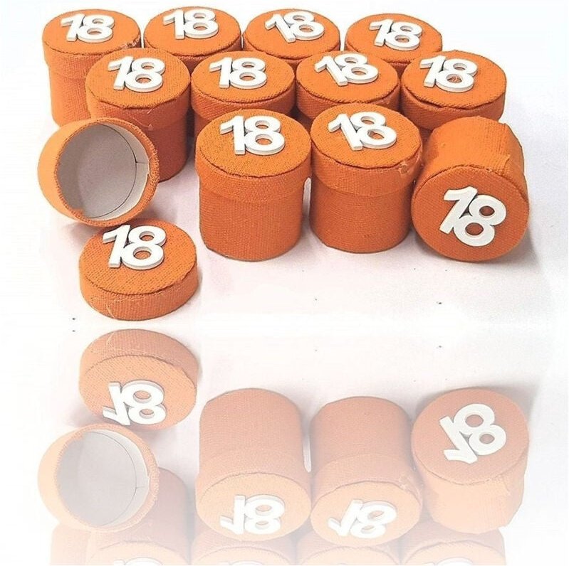Trade Shop Traesio - Trade Shop - set 12-TEILIGE gunstbox orange 18 jahre hochzeitsgeschenke -