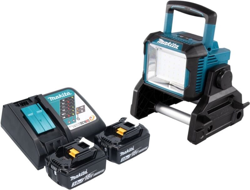 Deadml 811 rf Akku Baustrahler 14,4 / 18 v 3000 lm led + 2x Akku 3,0 Ah + Ladegerät - Makita