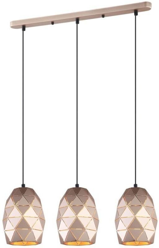 Harley - Moderner hängender Anhänger goldener Champagner 3 Licht, E27 - Italux