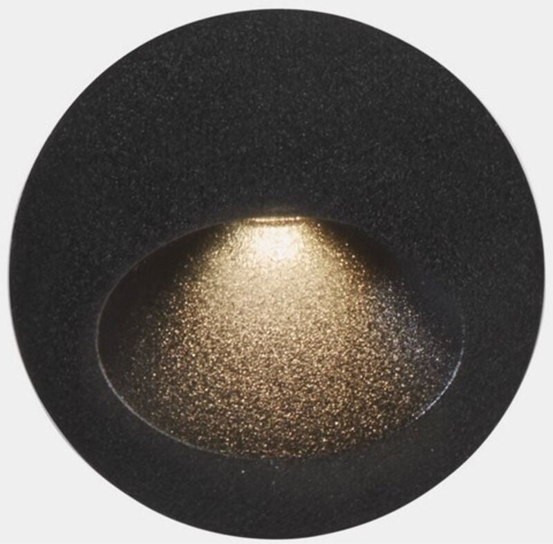 Leds C4 Bat Round Oval Outdoor led Wandeinbauleuchte Round Urban Grey IP65 2.2W 2700K