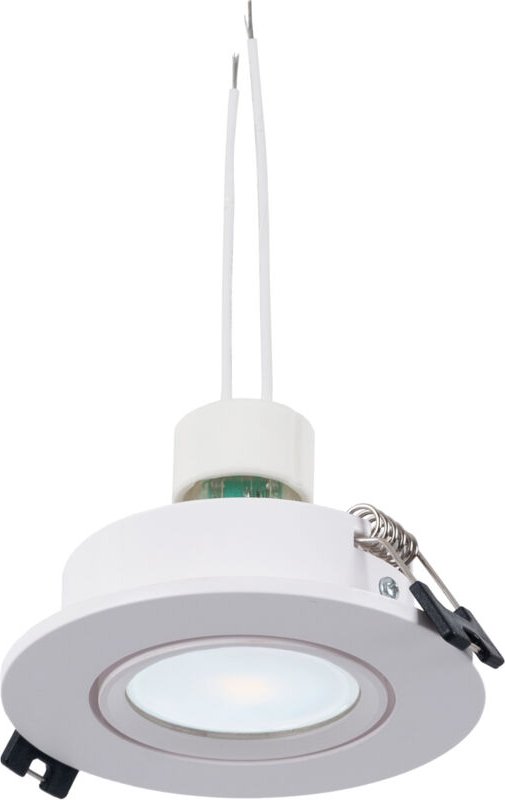 SET - Kippbarer Einbaustrahler Ø90mm (weiß) + 5,4W GU10